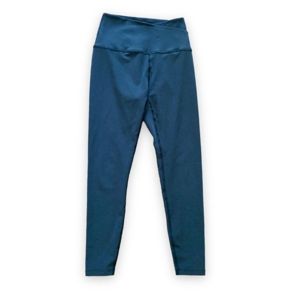 Beyond Yoga Cross Front Teal Green Leggings Size Medium Athletic Activewear